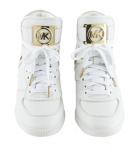 keil sneaker michael kors weis|michael kors high top sneakers.